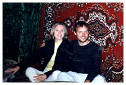With Marina in a Ger (traditional central Asian nomad's tent), Petropavlosk