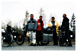 With Doris, German transcontinental motorcyclists between Irkutsk and Ulan Ude