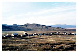 Remote village in Russian steppe